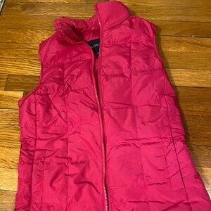 Lands' End Red Puffer Vest
